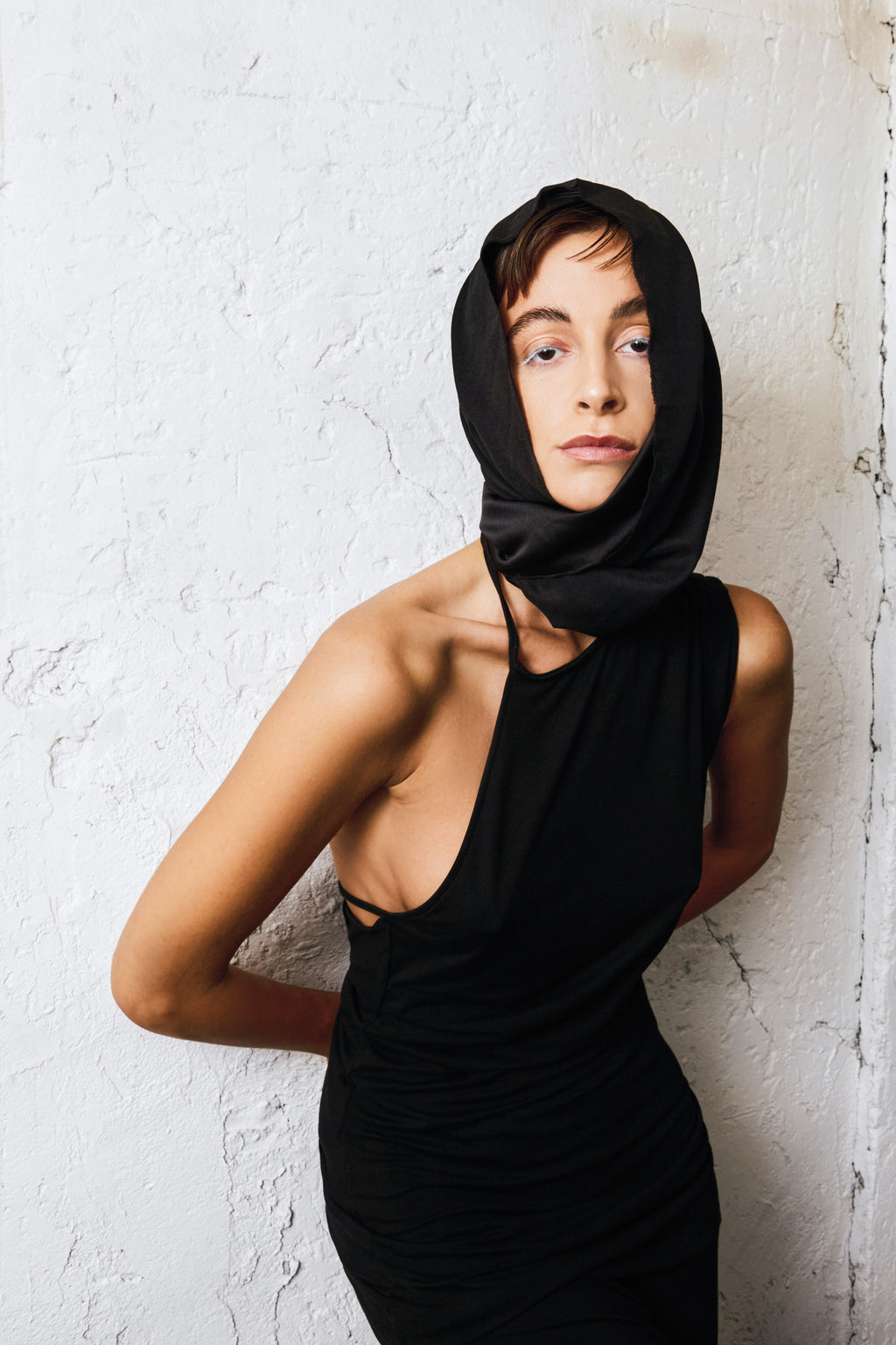 Line dress sewing pattern PDF, draped back dress, jersey maxi dress pattern, asymmetric elegant dress XS-XXL